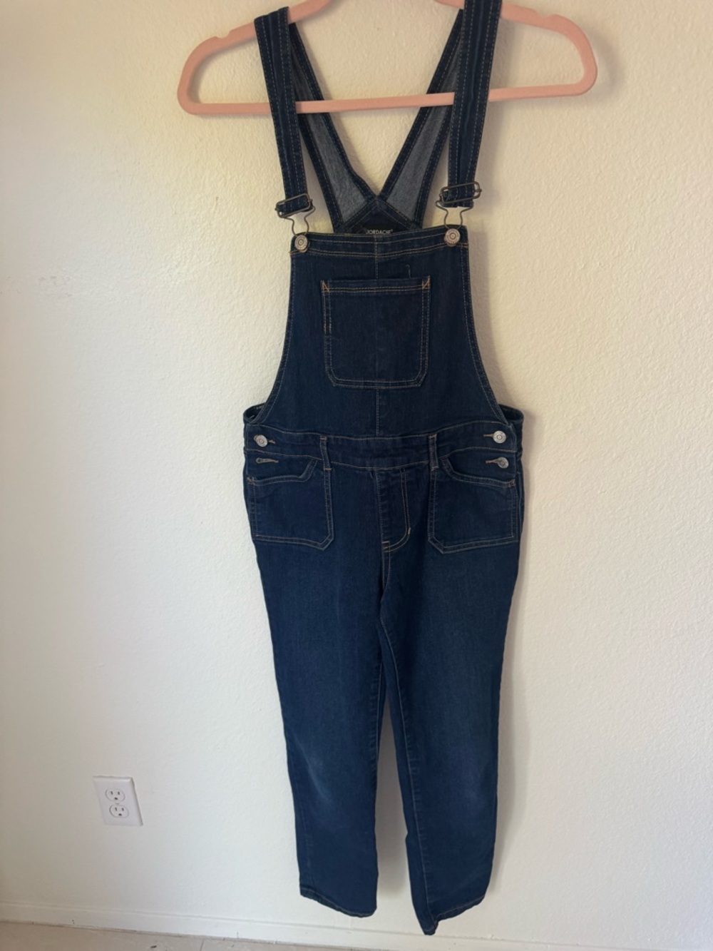 Jordache Y2K Vintage Dark Blue Denim Women's Overalls